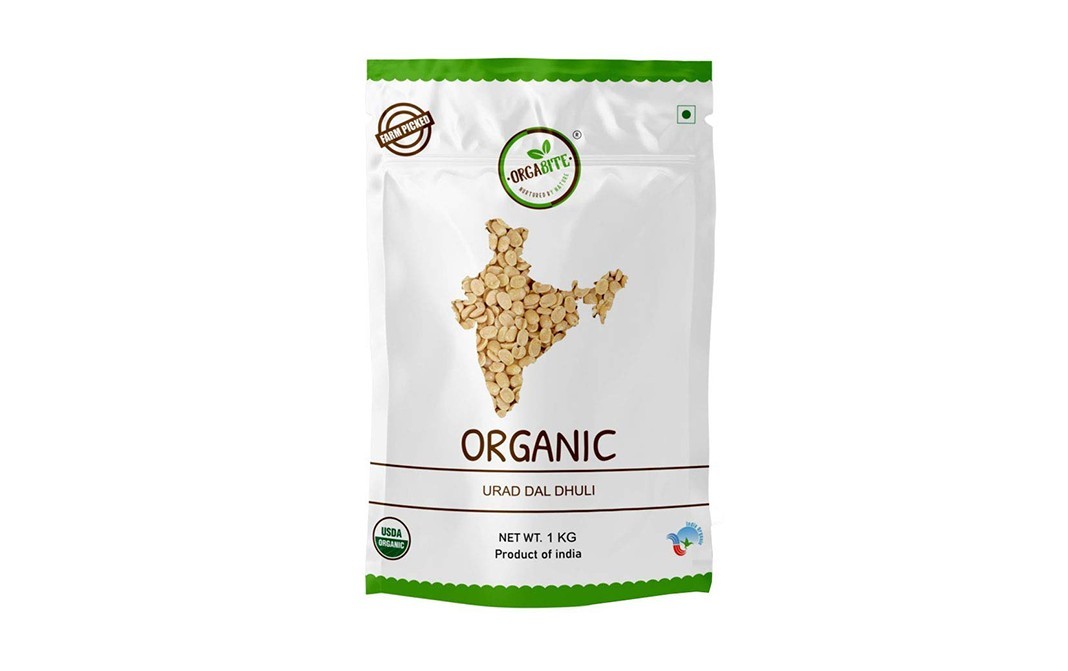 Orgabite Organic Urad Dal Dhuli    Pack  1 kilogram